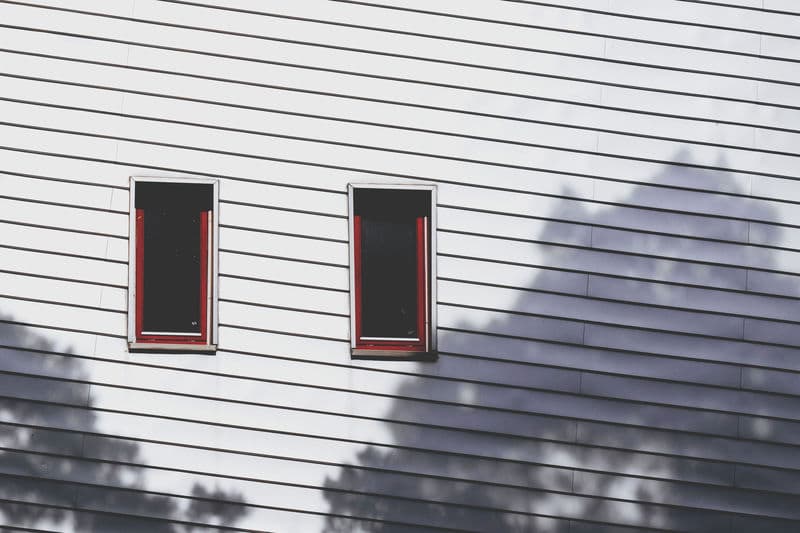 Residential siding cleaned and brightened